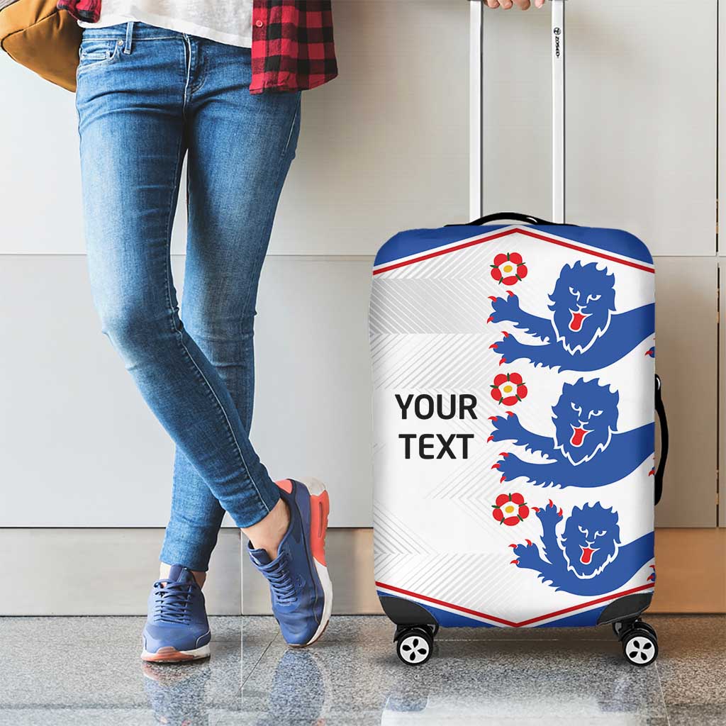 Custom England Football Luggage Cover Simple Triple Lions - Wonder Print Shop