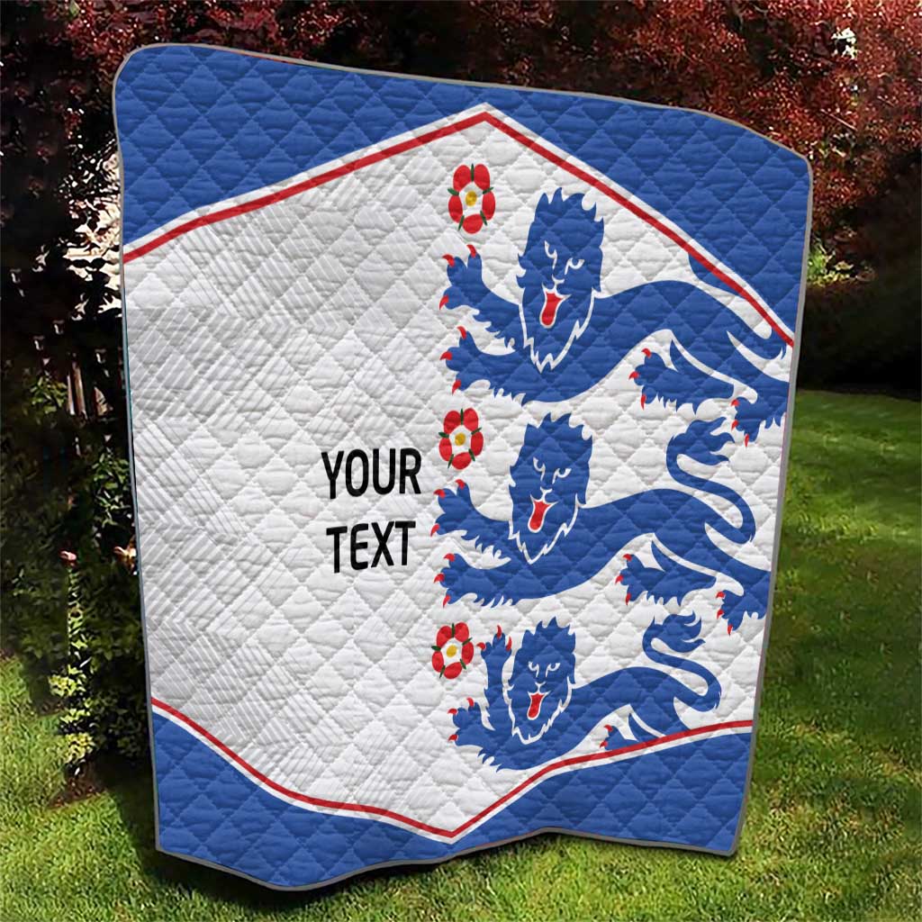 Custom England Football Quilt Simple Triple Lions - Wonder Print Shop