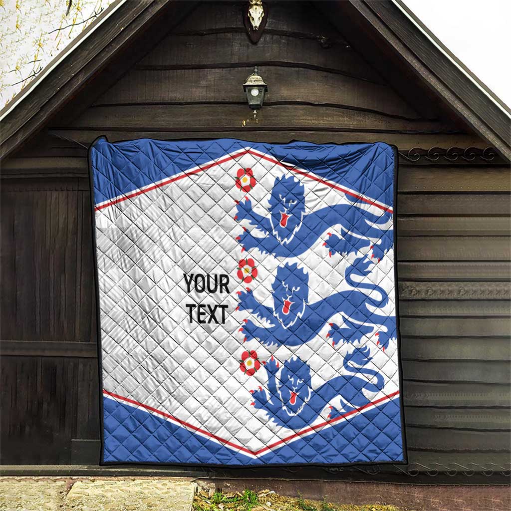 Custom England Football Quilt Simple Triple Lions - Wonder Print Shop