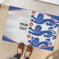 Custom England Football Rubber Doormat Simple Triple Lions - Wonder Print Shop