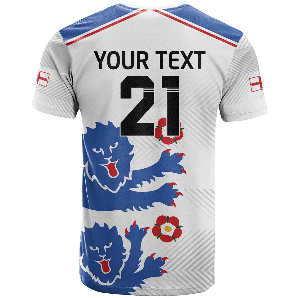 Custom England Football T Shirt Simple Triple Lions - Wonder Print Shop