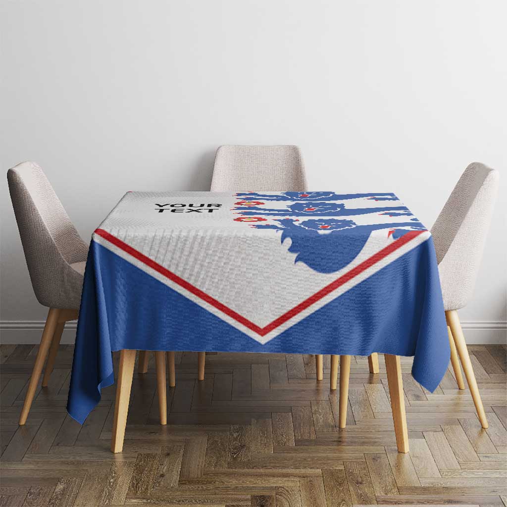 Custom England Football Tablecloth Simple Triple Lions - Wonder Print Shop