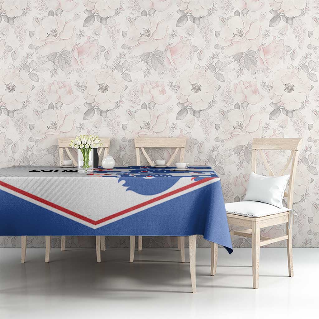 Custom England Football Tablecloth Simple Triple Lions - Wonder Print Shop