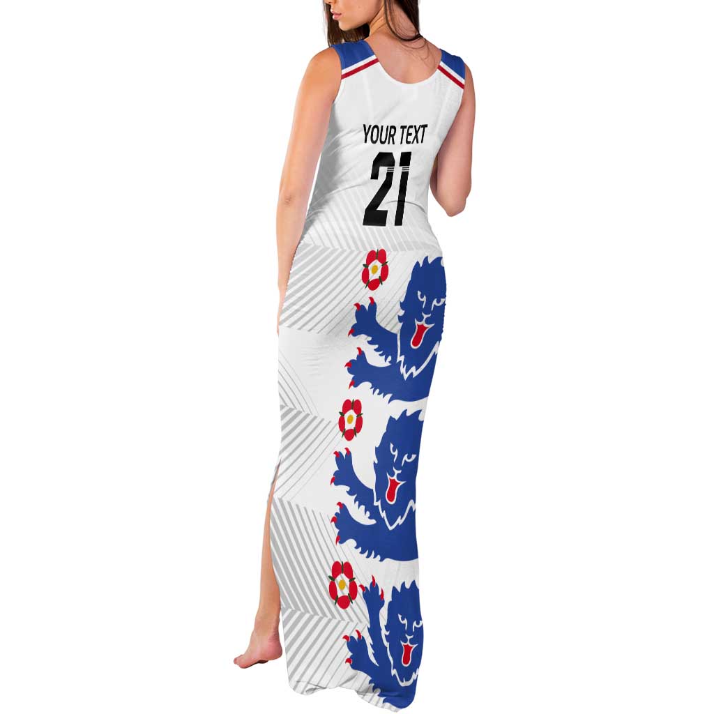 Custom England Football Tank Maxi Dress Simple Triple Lions - Wonder Print Shop
