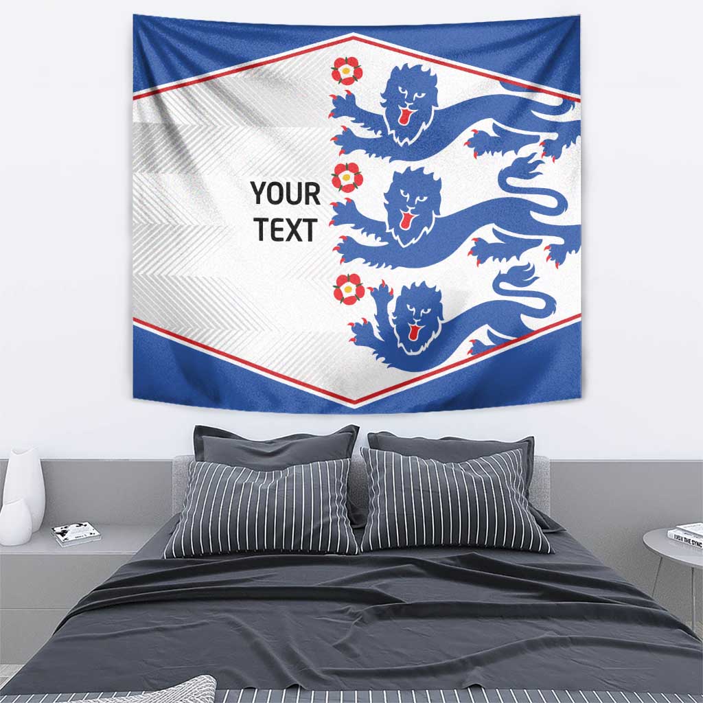 Custom England Football Tapestry Simple Triple Lions - Wonder Print Shop