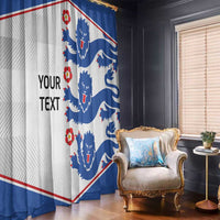 Custom England Football Window Curtain Simple Triple Lions - Wonder Print Shop