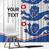 Custom England Football Window Curtain Simple Triple Lions - Wonder Print Shop