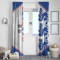 Custom England Football Window Curtain Simple Triple Lions - Wonder Print Shop