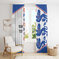 Custom England Football Window Curtain Simple Triple Lions - Wonder Print Shop