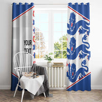 Custom England Football Window Curtain Simple Triple Lions - Wonder Print Shop