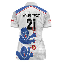 Custom England Football Women Polo Shirt Simple Triple Lions - Wonder Print Shop