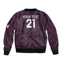 Custom England Football Sleeve Zip Bomber Jacket Come On Champions - Wonder Print Shop