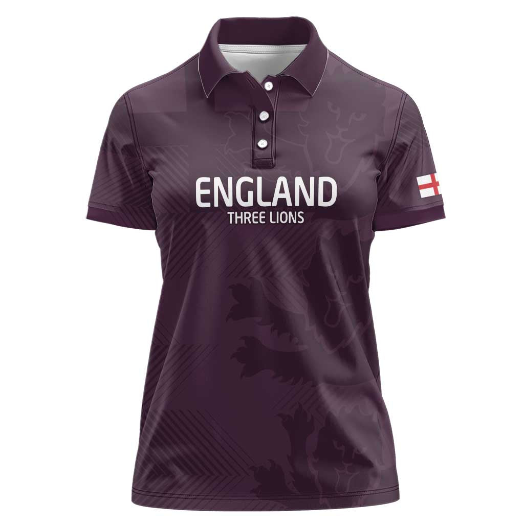 Custom England Football Women Polo Shirt Come On Champions - Wonder Print Shop