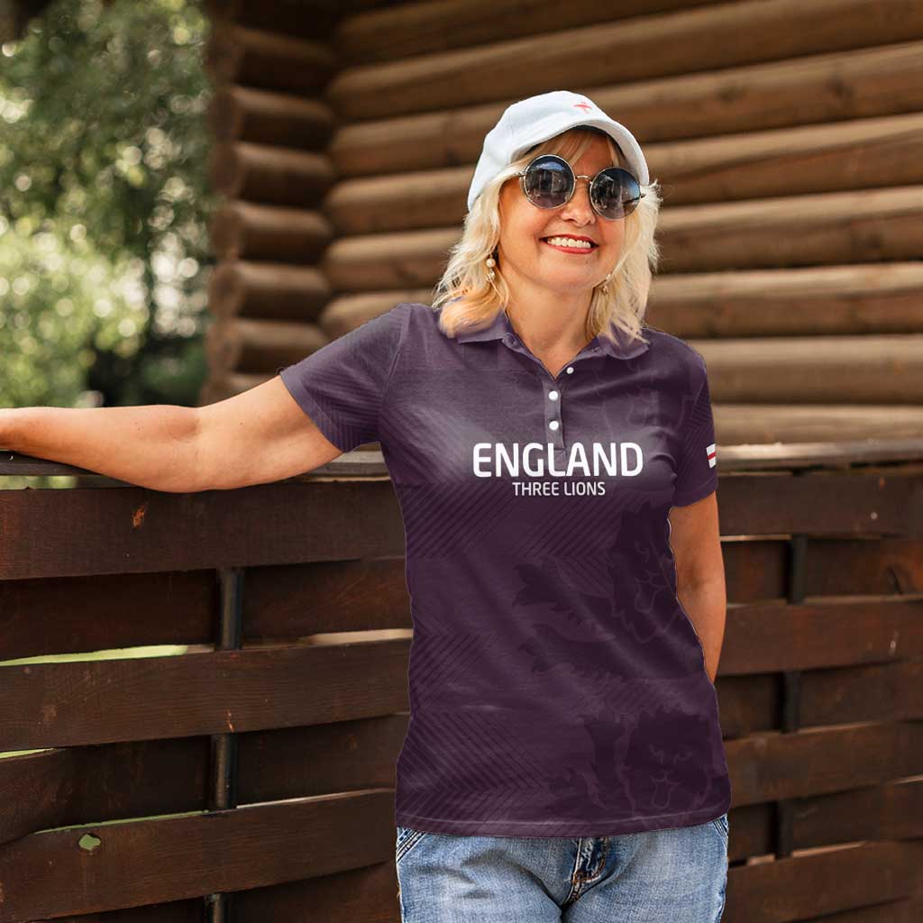 Custom England Football Women Polo Shirt Come On Champions - Wonder Print Shop