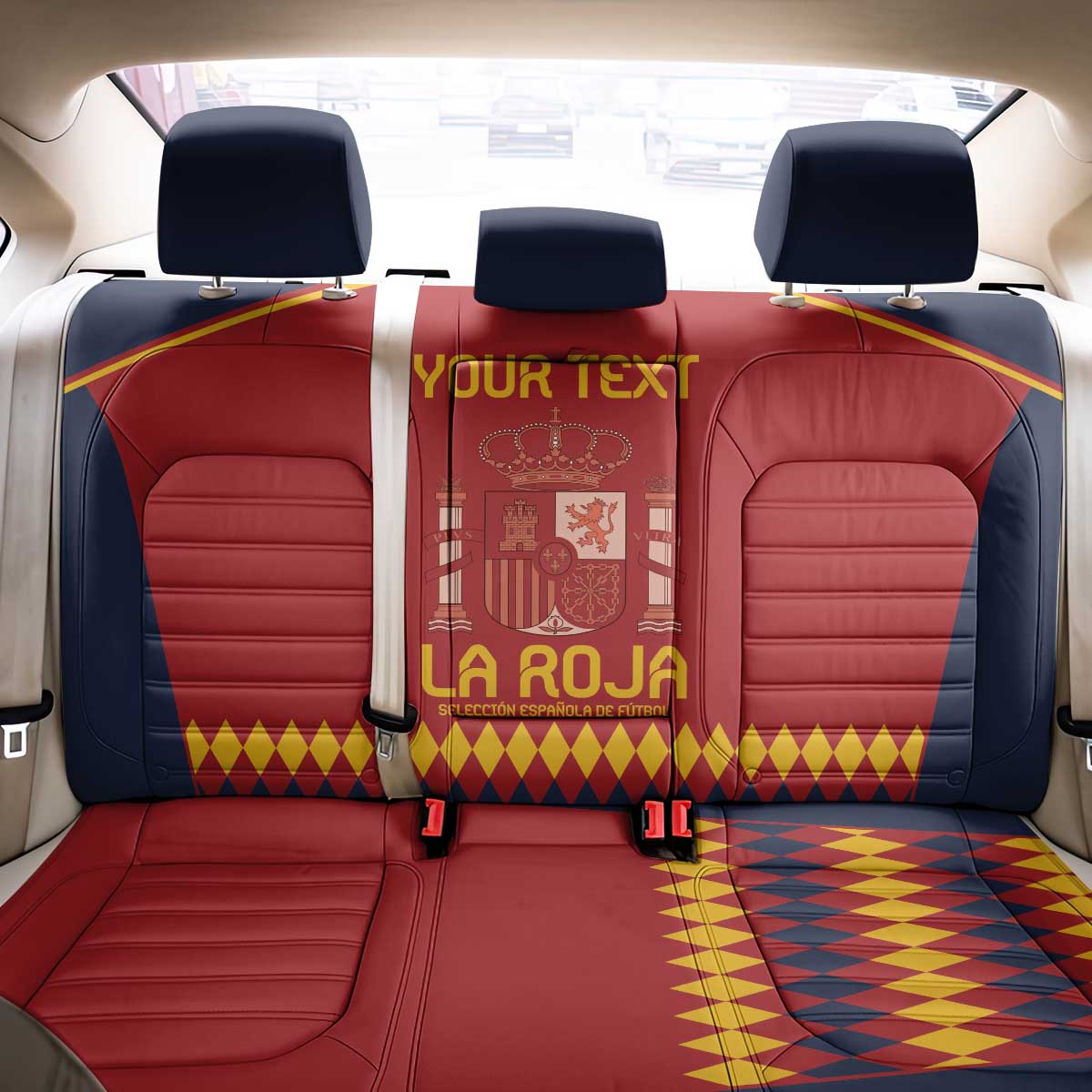 Custom Spain Football Back Car Seat Cover Come on La Roja LT9 - Wonder Print Shop