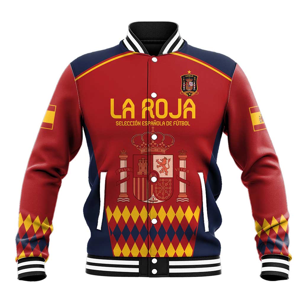 Custom Spain Football Baseball Jacket Come on La Roja LT9 - Wonder Print Shop