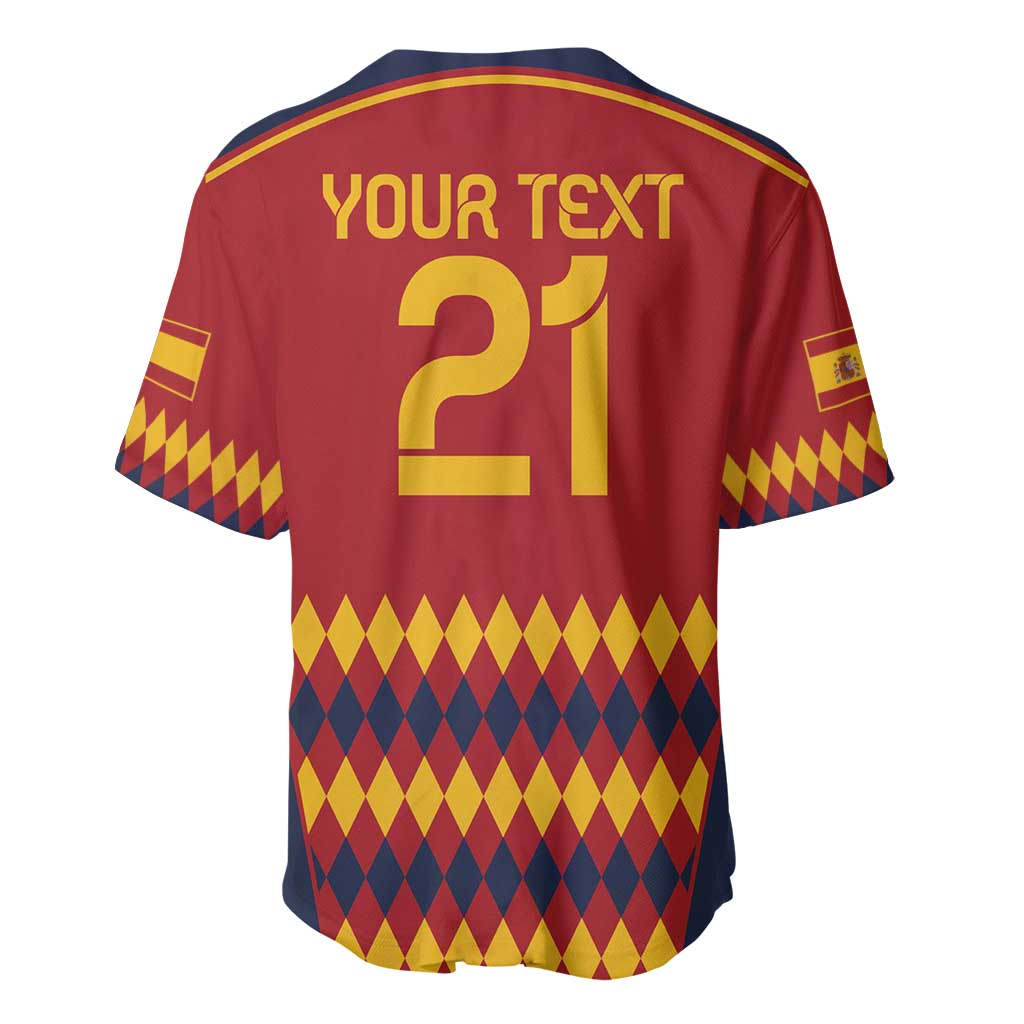 Custom Spain Football Baseball Jersey Come on La Roja LT9 - Wonder Print Shop