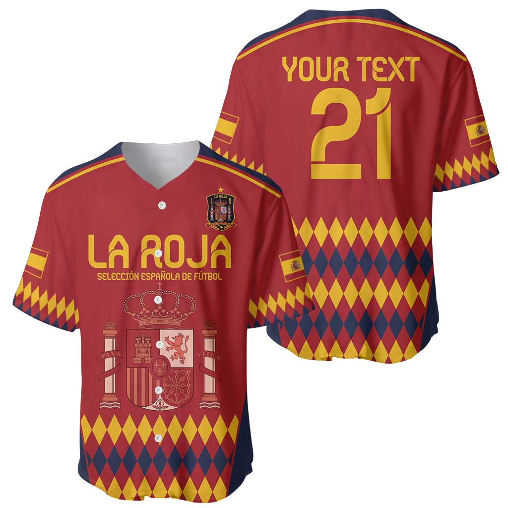 Custom Spain Football Baseball Jersey Come on La Roja LT9 - Wonder Print Shop