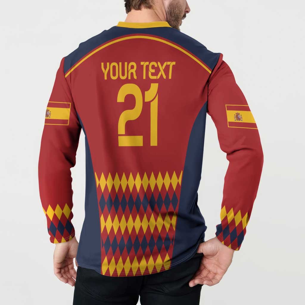 Custom Spain Football Button Sweatshirt Come on La Roja LT9 - Wonder Print Shop