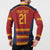 Custom Spain Football Button Sweatshirt Come on La Roja LT9 - Wonder Print Shop