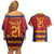 Custom Spain Football Couples Matching Off Shoulder Short Dress and Hawaiian Shirt Come on La Roja LT9 - Wonder Print Shop