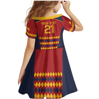 Custom Spain Football Family Matching Mermaid Dress and Hawaiian Shirt Come on La Roja LT9 - Wonder Print Shop