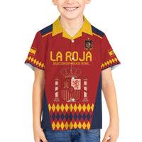 Custom Spain Football Family Matching Off Shoulder Short Dress and Hawaiian Shirt Come on La Roja LT9 - Wonder Print Shop