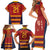 Custom Spain Football Family Matching Short Sleeve Bodycon Dress and Hawaiian Shirt Come on La Roja - Wonder Print Shop
