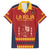 Custom Spain Football Family Matching Short Sleeve Bodycon Dress and Hawaiian Shirt Come on La Roja - Wonder Print Shop