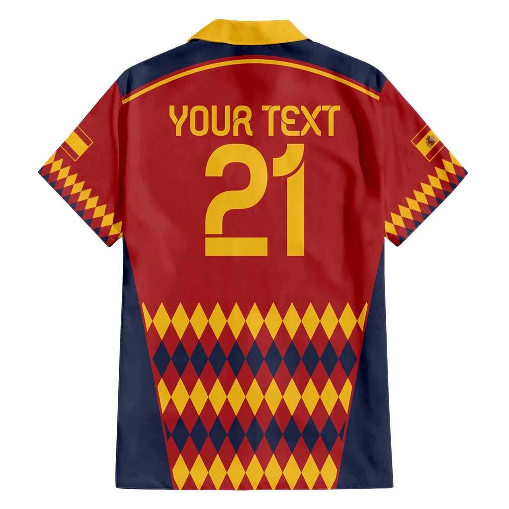 Custom Spain Football Family Matching Short Sleeve Bodycon Dress and Hawaiian Shirt Come on La Roja - Wonder Print Shop
