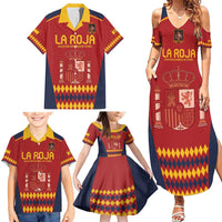 Custom Spain Football Family Matching Summer Maxi Dress and Hawaiian Shirt Come on La Roja - Wonder Print Shop