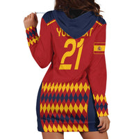 Custom Spain Football Hoodie Dress Come on La Roja - Wonder Print Shop