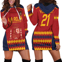 Custom Spain Football Hoodie Dress Come on La Roja - Wonder Print Shop