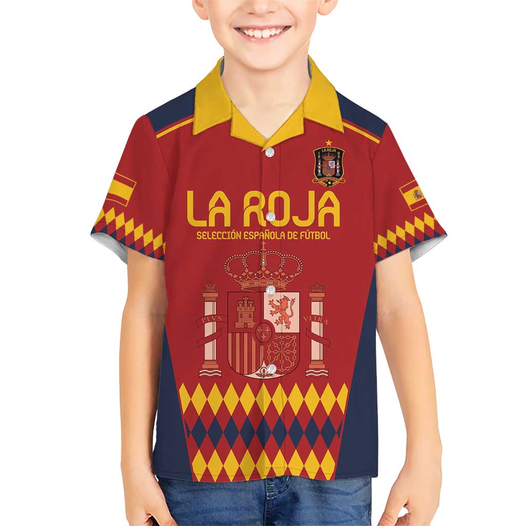 Custom Spain Football Kid Hawaiian Shirt Come on La Roja - Wonder Print Shop