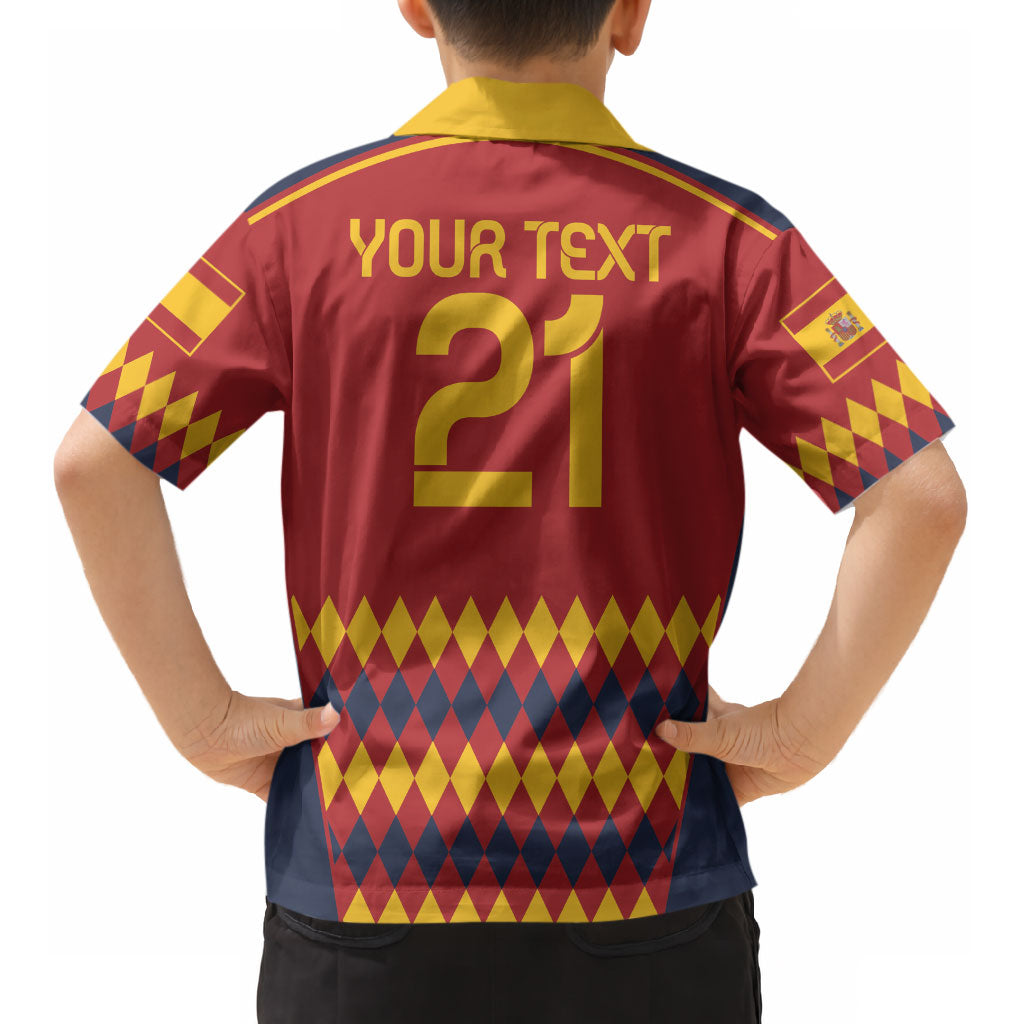 Custom Spain Football Kid Hawaiian Shirt Come on La Roja LT9