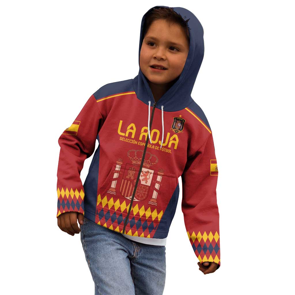 Custom Spain Football Kid Hoodie Come on La Roja - Wonder Print Shop