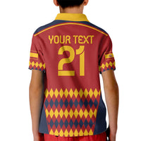Custom Spain Football Kid Polo Shirt Come on La Roja - Wonder Print Shop