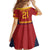 Custom Spain Football Kid Short Sleeve Dress Come on La Roja - Wonder Print Shop