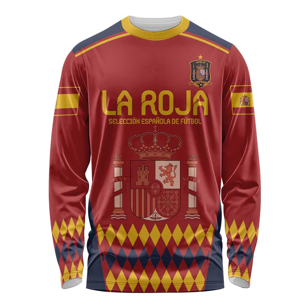 Custom Spain Football Long Sleeve Shirt Come on La Roja - Wonder Print Shop