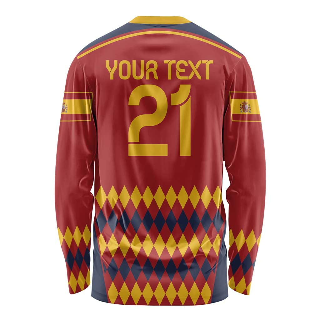 Custom Spain Football Long Sleeve Shirt Come on La Roja - Wonder Print Shop