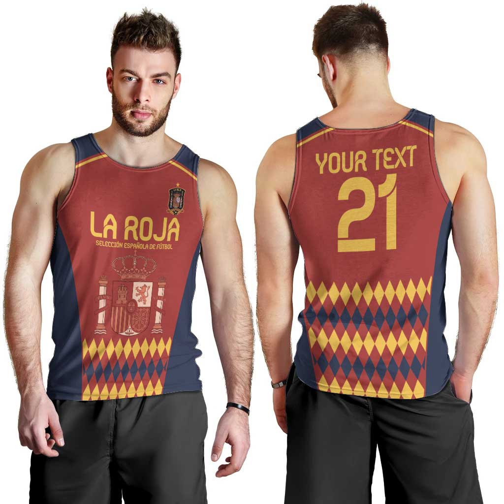 Custom Spain Football Men Tank Top Come on La Roja - Wonder Print Shop