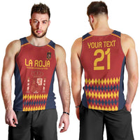 Custom Spain Football Men Tank Top Come on La Roja - Wonder Print Shop