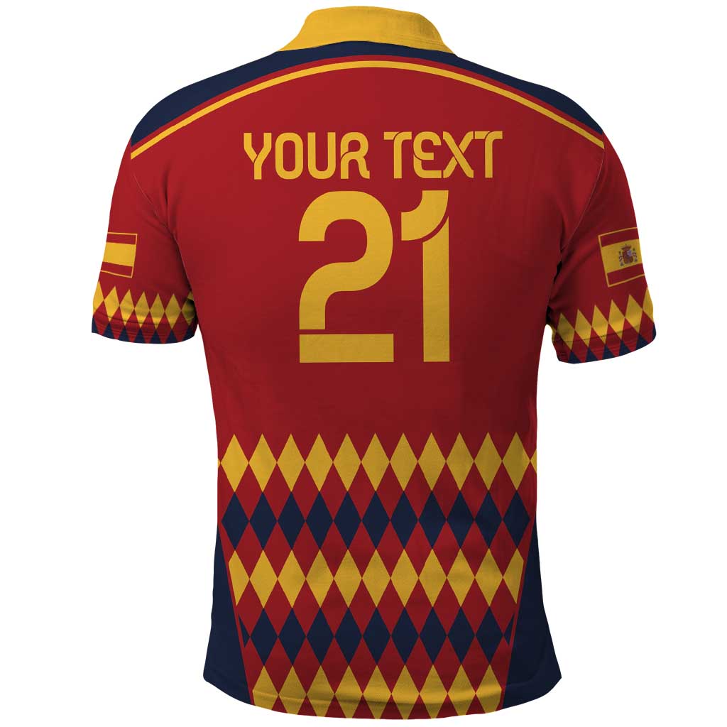 Custom Spain Football Polo Shirt Come on La Roja - Wonder Print Shop