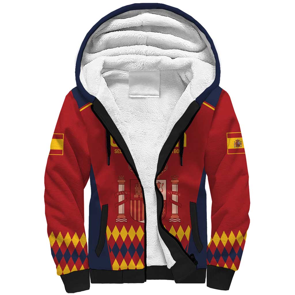 Custom Spain Football Sherpa Hoodie Come on La Roja - Wonder Print Shop