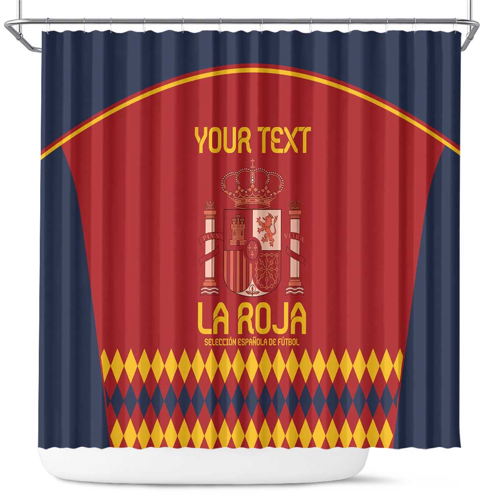 Custom Spain Football Shower Curtain Come on La Roja