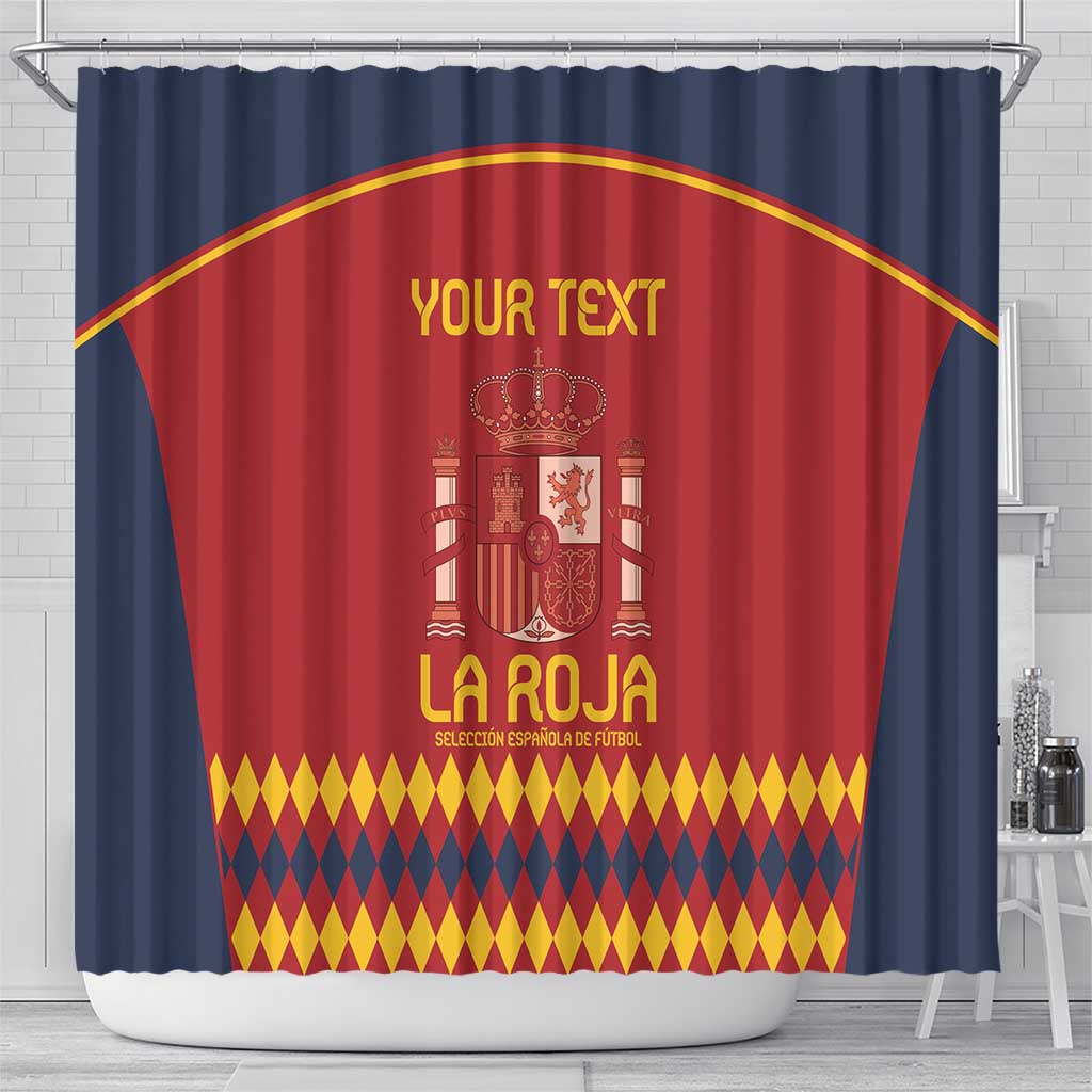 Custom Spain Football Shower Curtain Come on La Roja