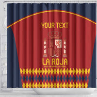 Custom Spain Football Shower Curtain Come on La Roja