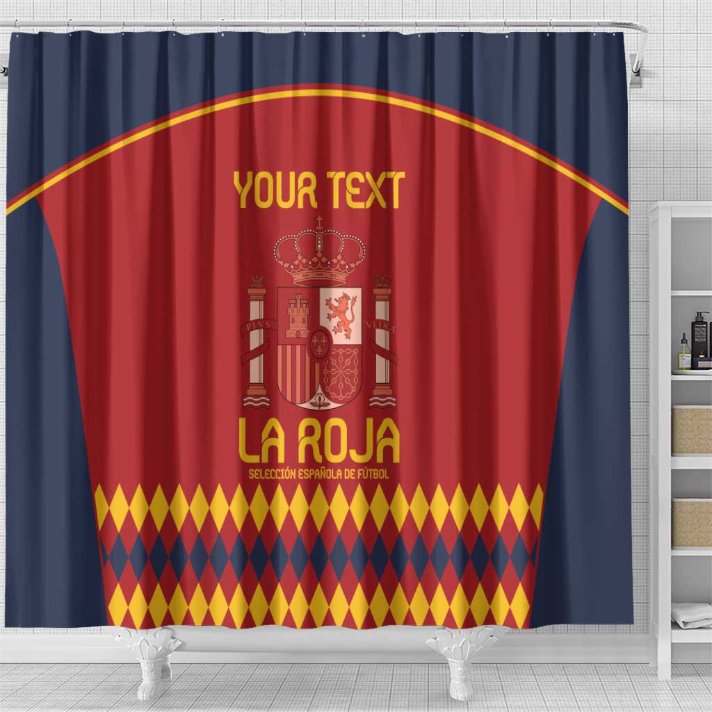 Custom Spain Football Shower Curtain Come on La Roja