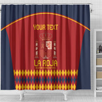 Custom Spain Football Shower Curtain Come on La Roja
