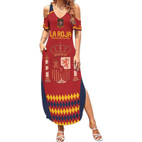 Custom Spain Football Summer Maxi Dress Come on La Roja - Wonder Print Shop
